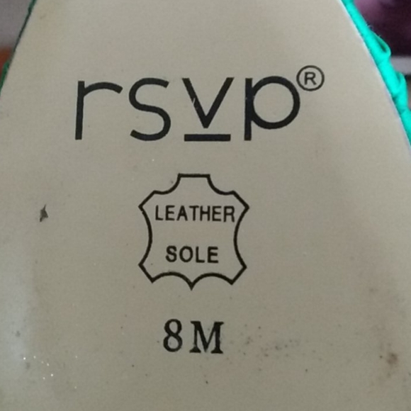 Green rsvp high heels leather sole - Picture 2 of 3